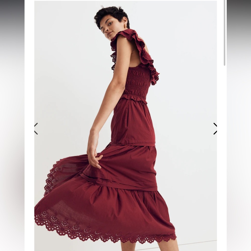 Lucie Embroidered Cotton Midi Dress - Picture 3 of 6